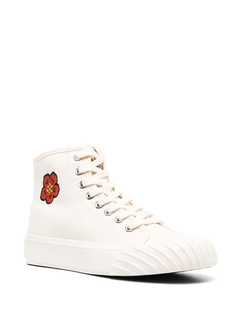 embroidered-logo high-top sneakers - 2