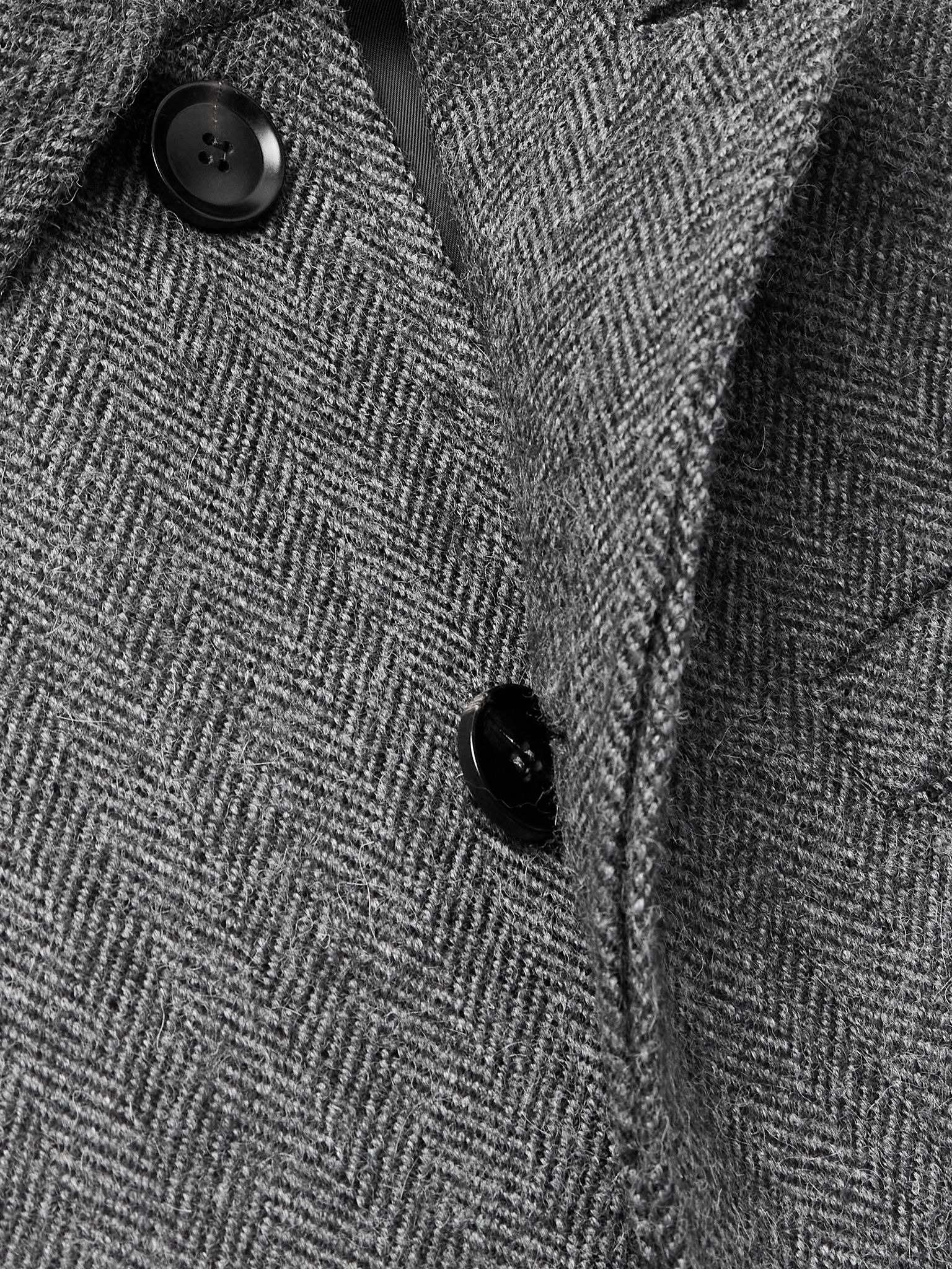 Herringbone Alpaca Chore Jacket Gray - 5