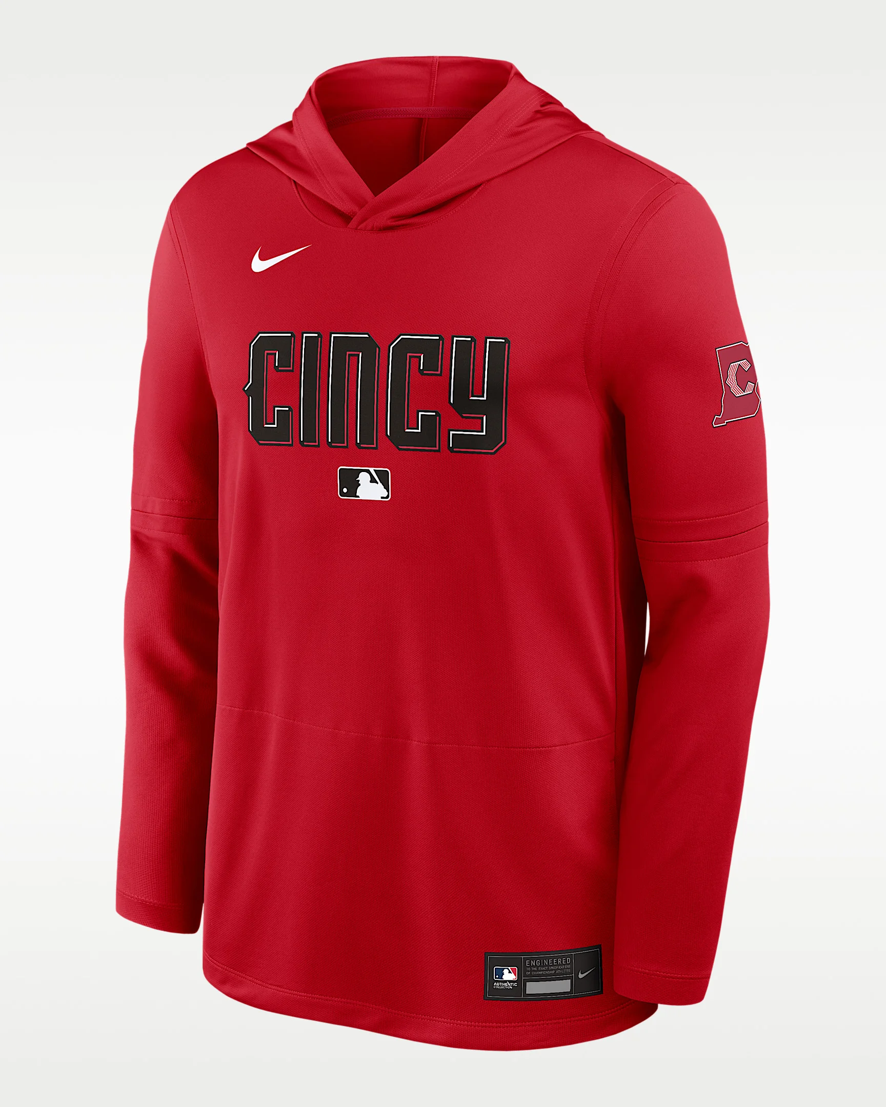 Cincinnati Reds City Connect Men's Nike Dri-FIT MLB Long-Sleeve Hooded Top - 1