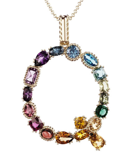 Dolce & Gabbana 18kt yellow gold initial Q gemstone necklace outlook