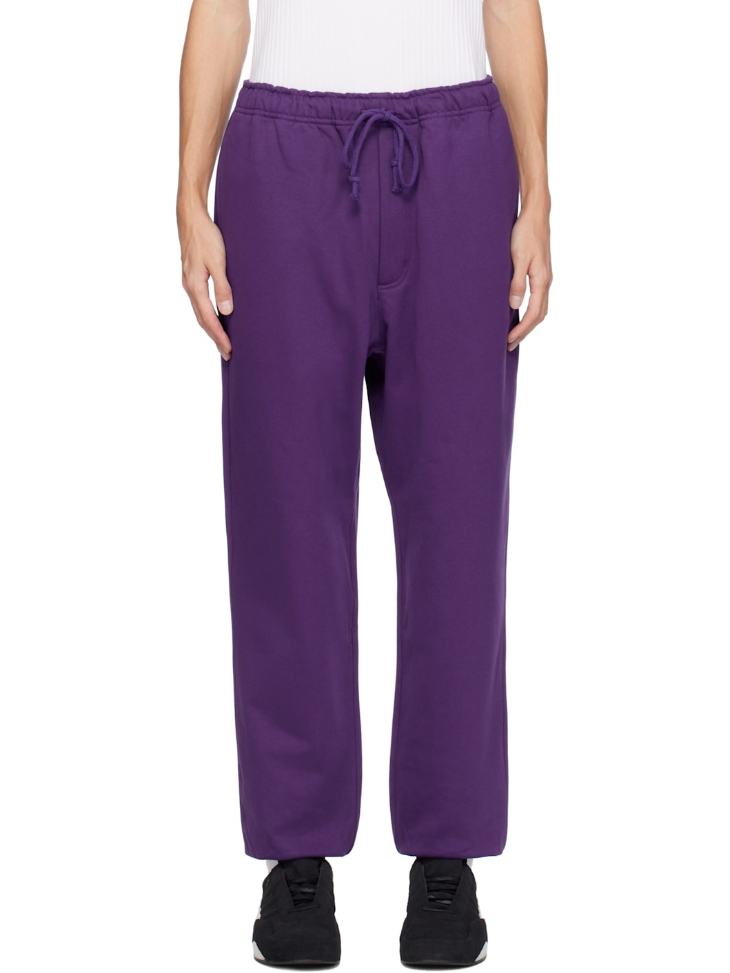 Purple Front Logo Sweatpants - 1