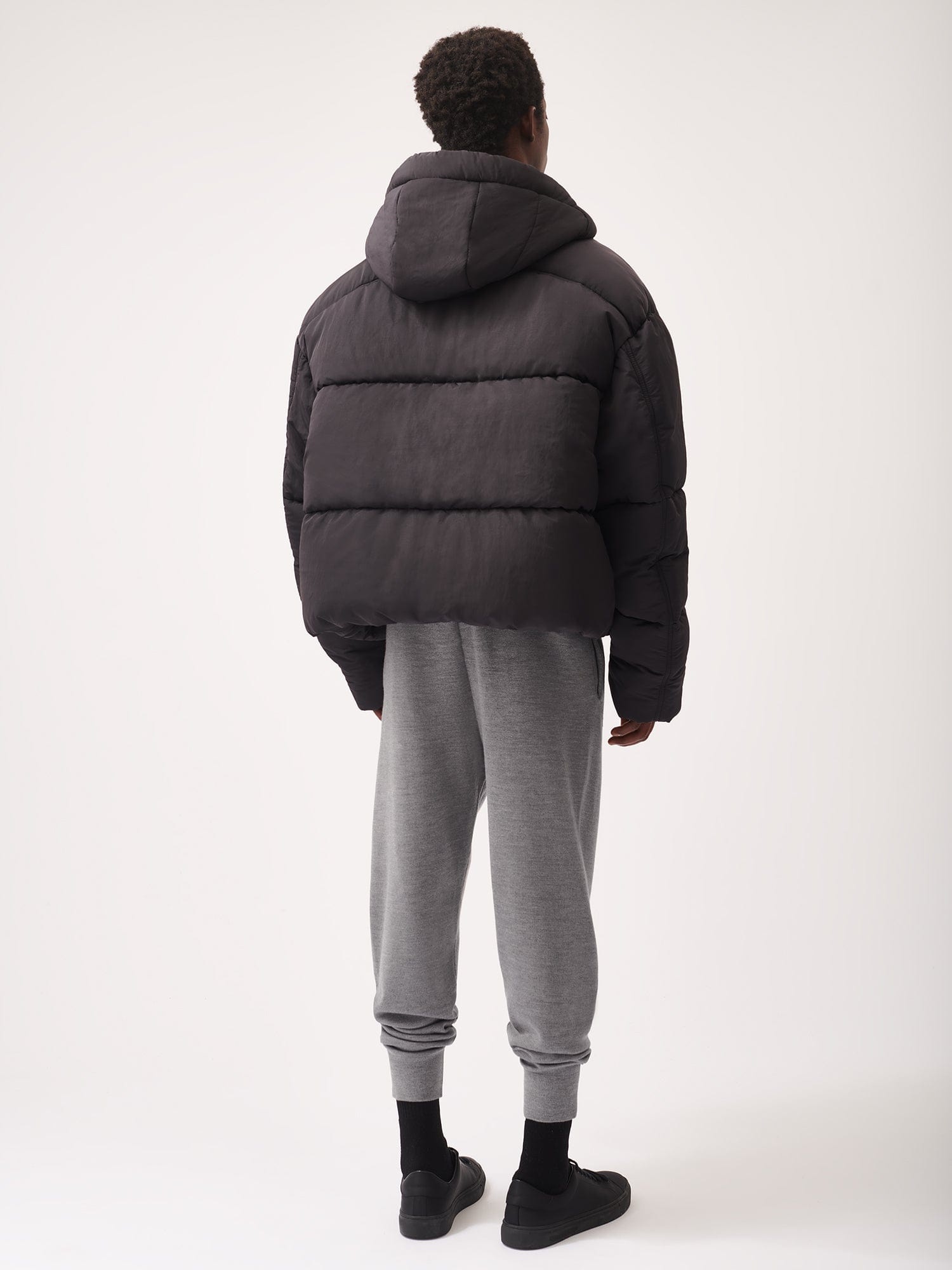Mens Regenerative Merino Wool Track Pants - Grey Marl - 3