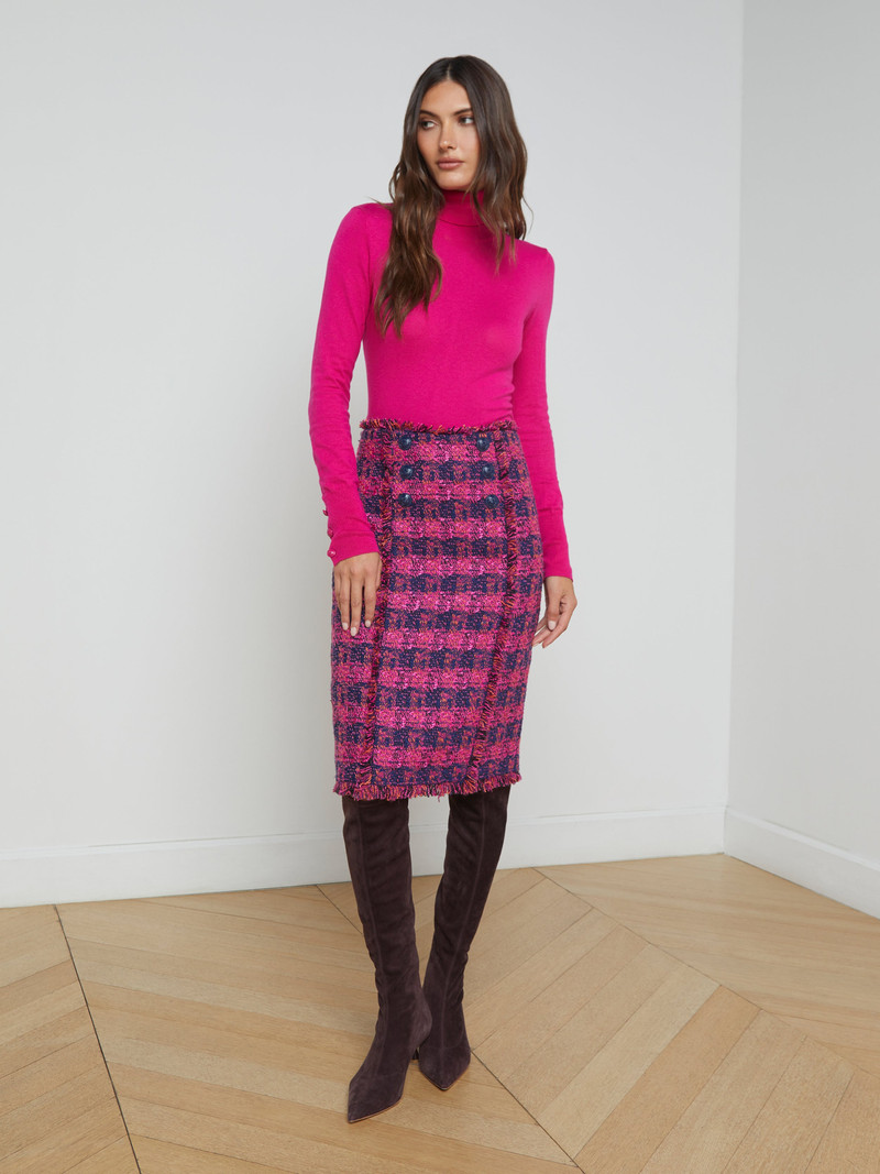 L'AGENCE Kitty Tweed Pencil Skirt outlook