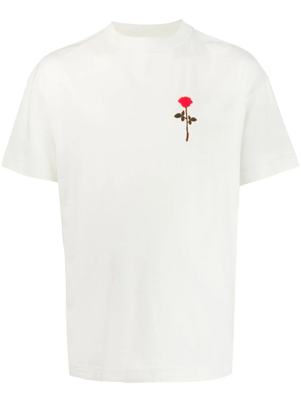 rose-print T-shirt - 1