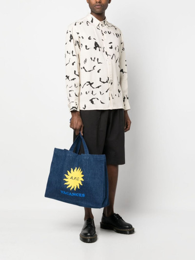 A.P.C. Vacances-print tote bag outlook