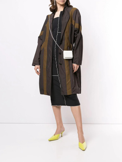 Kiko Kostadinov houndstooth panel coat outlook