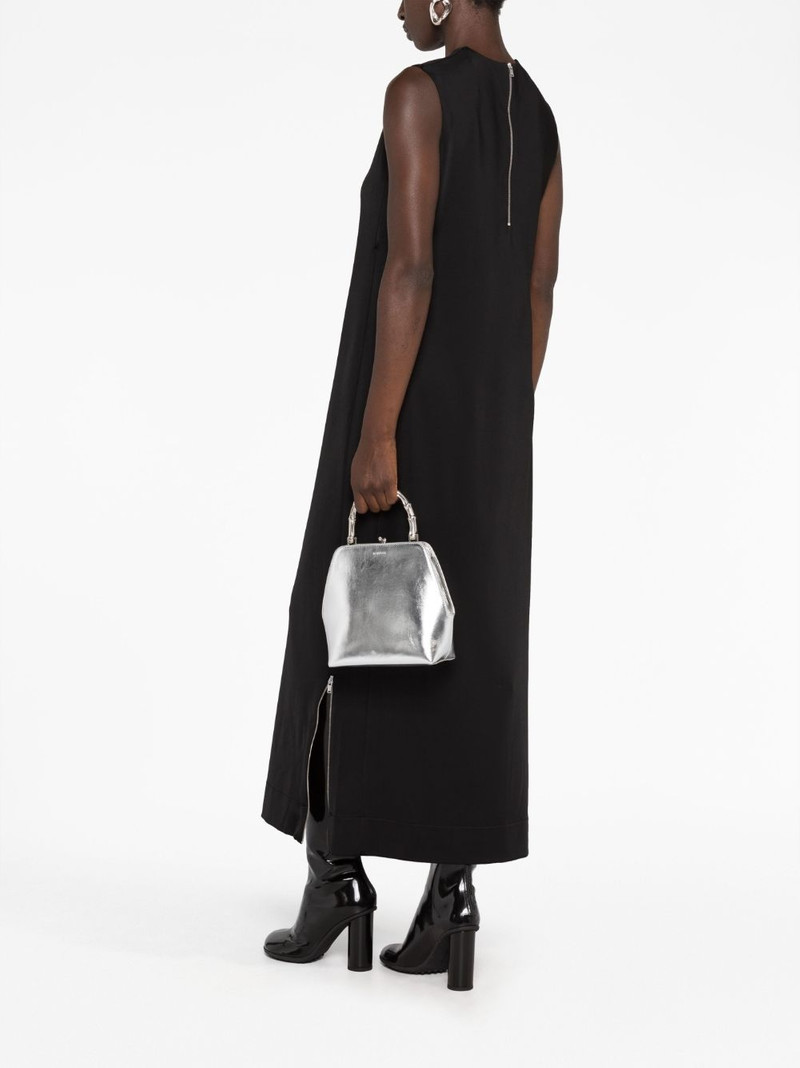 Jil Sander Goji Bamboo Square leather tote bag outlook