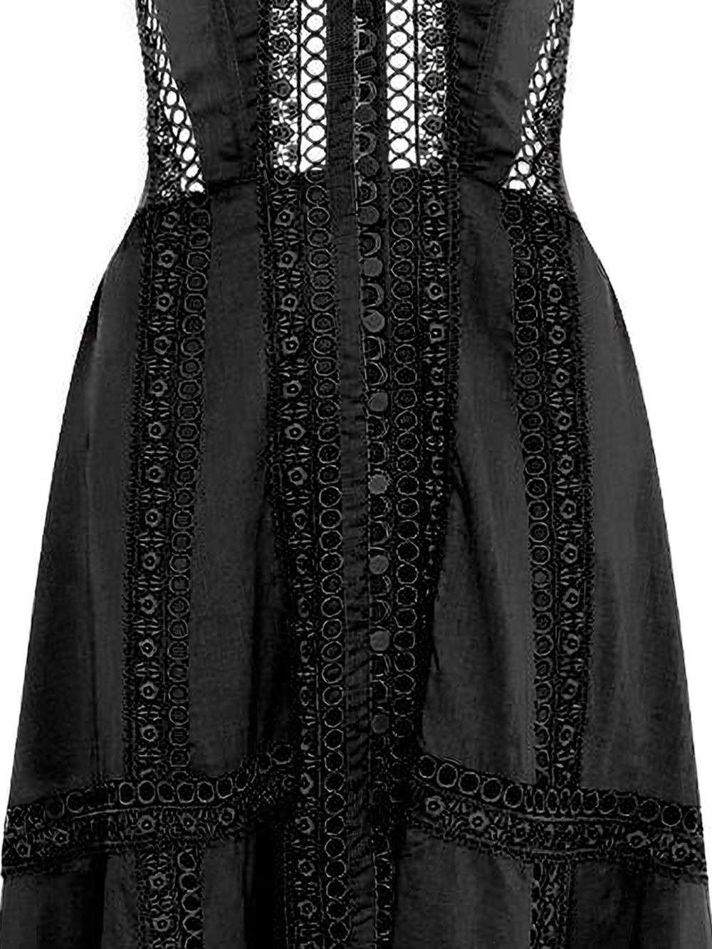 Dafelle lace-insert midi dress - 2