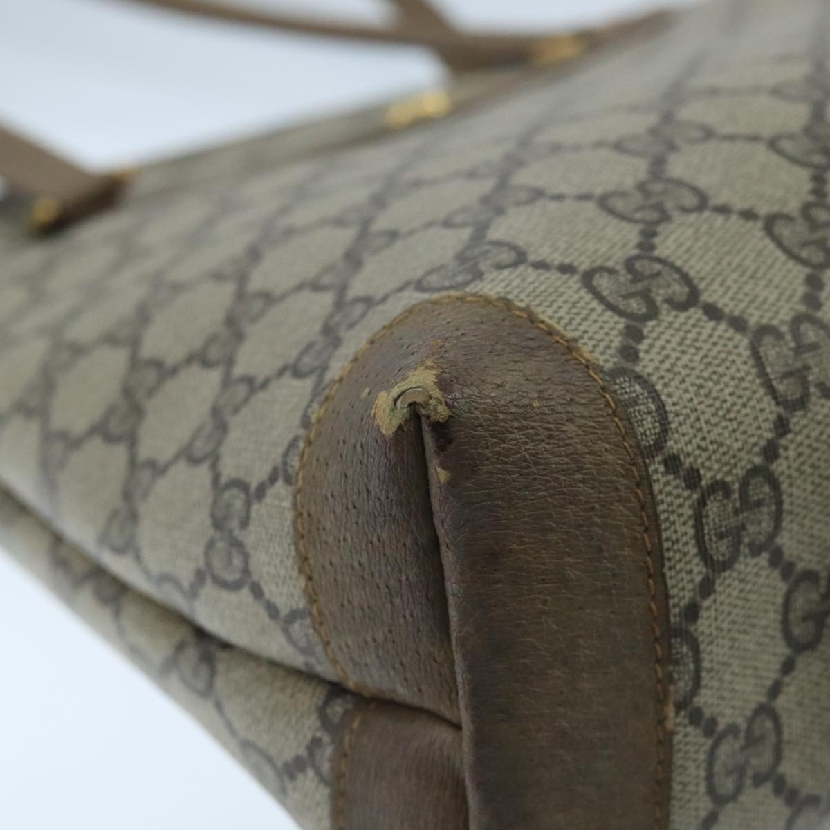 GUCCI GG Supreme Tote Bag Pvc Leather Beige Gold 89 02 905 - 12