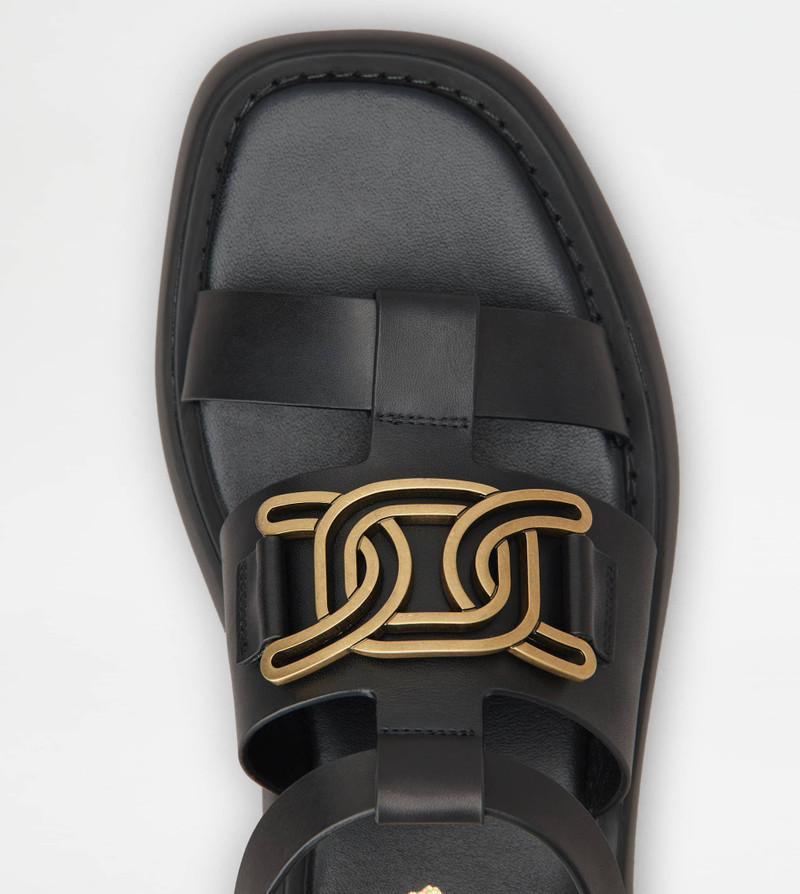 KATE SANDALS IN LEATHER - BLACK 3