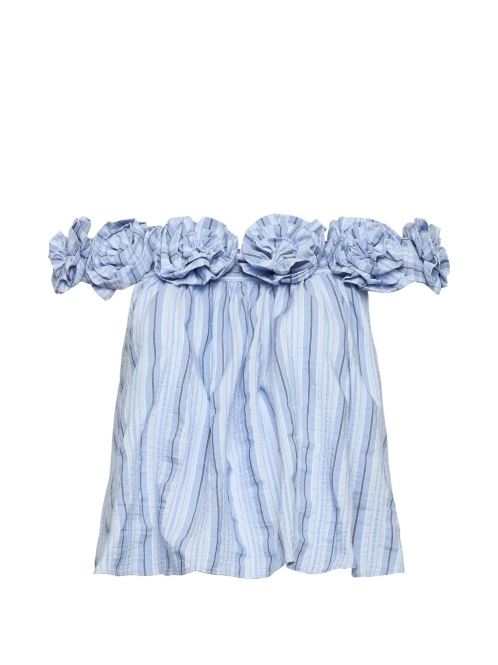 Kelsey floral-appliqué striped blouse - 1