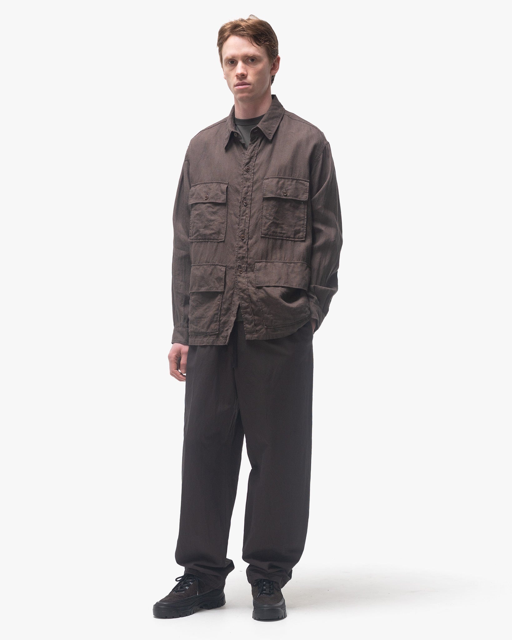 Safari Shirt Jacket Brown - 2