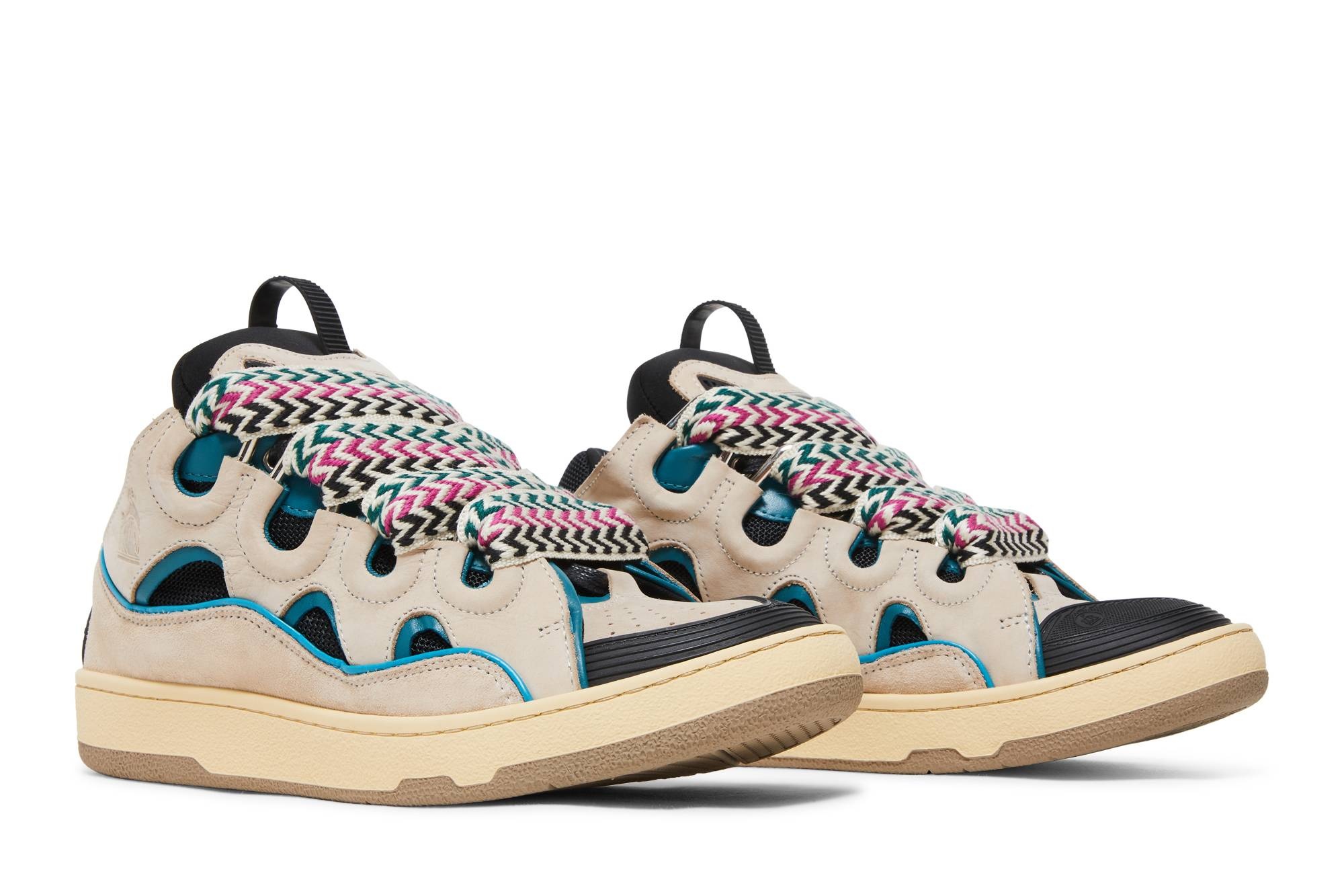 Lanvin Curb Sneaker 'Ecru Black' - 8