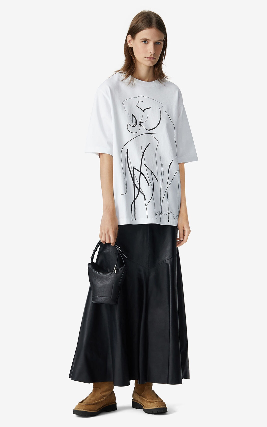 Small KENZO Onda leather bucket bag - 5