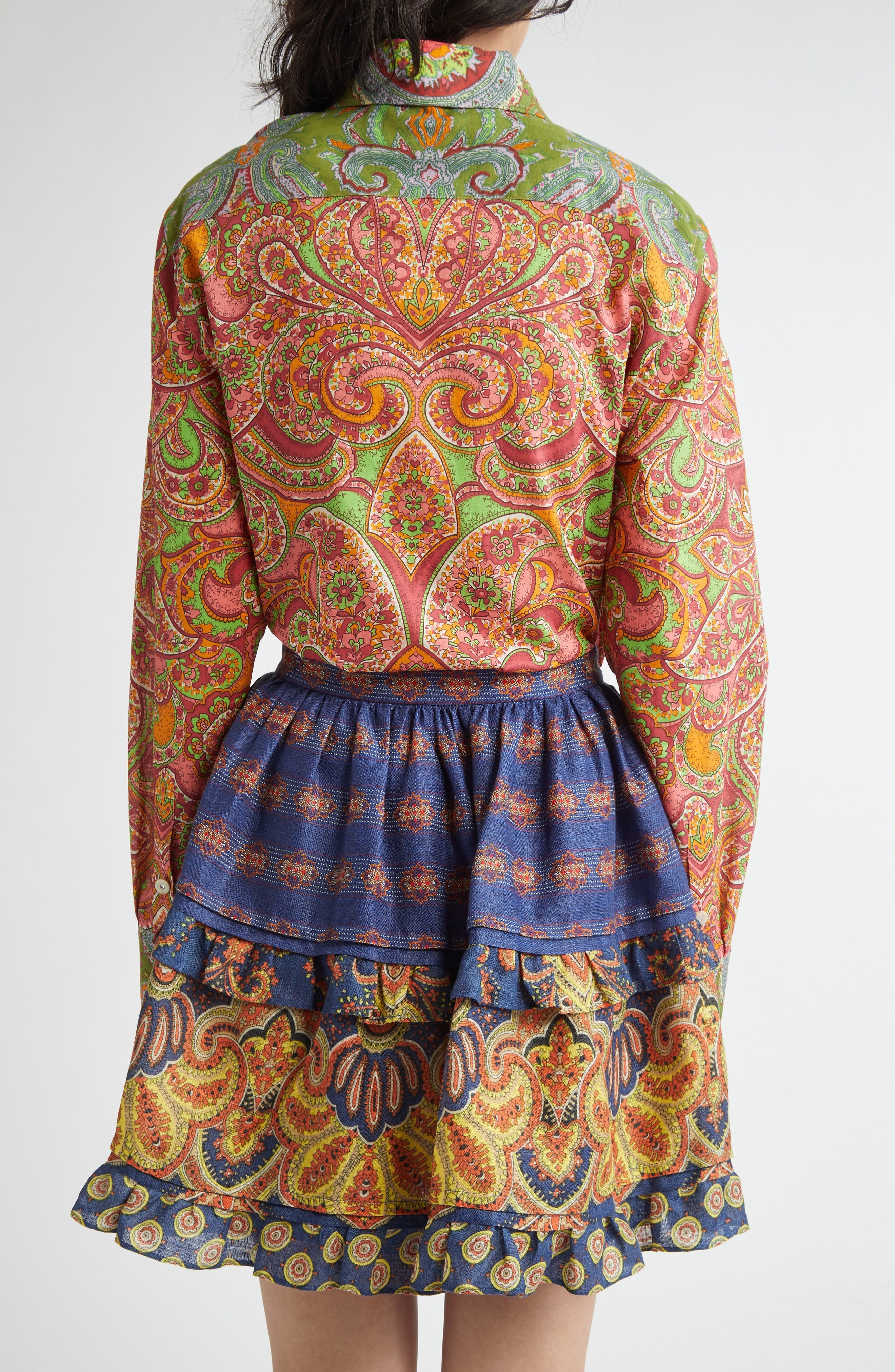 Valentino Garavani Paisley Button-Up Shirt in Pink Multi at Nordstrom - 3