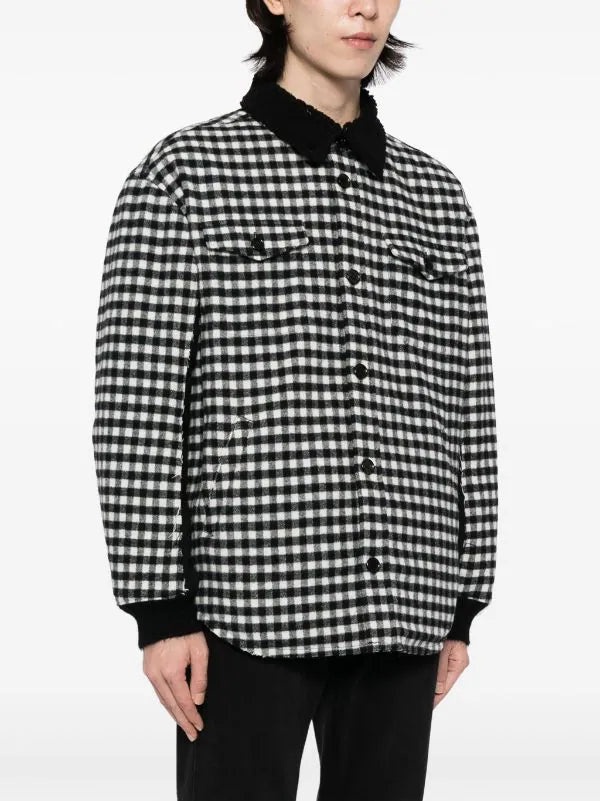 GINGHAM-CHECK FLANNEL SHIRT JACKET - 2