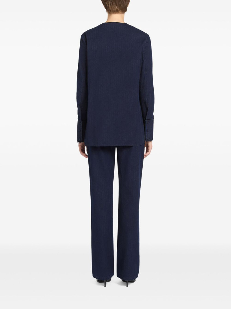 pinstripe asymmetrical shirt 3