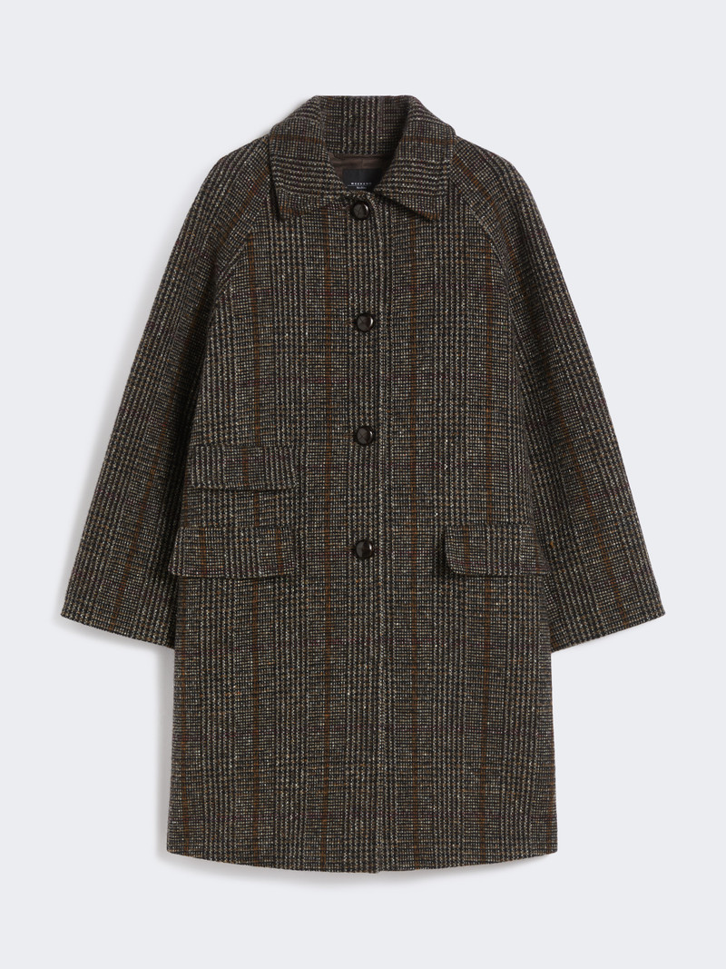 PITONE Prince of Wales wool midi coat 1