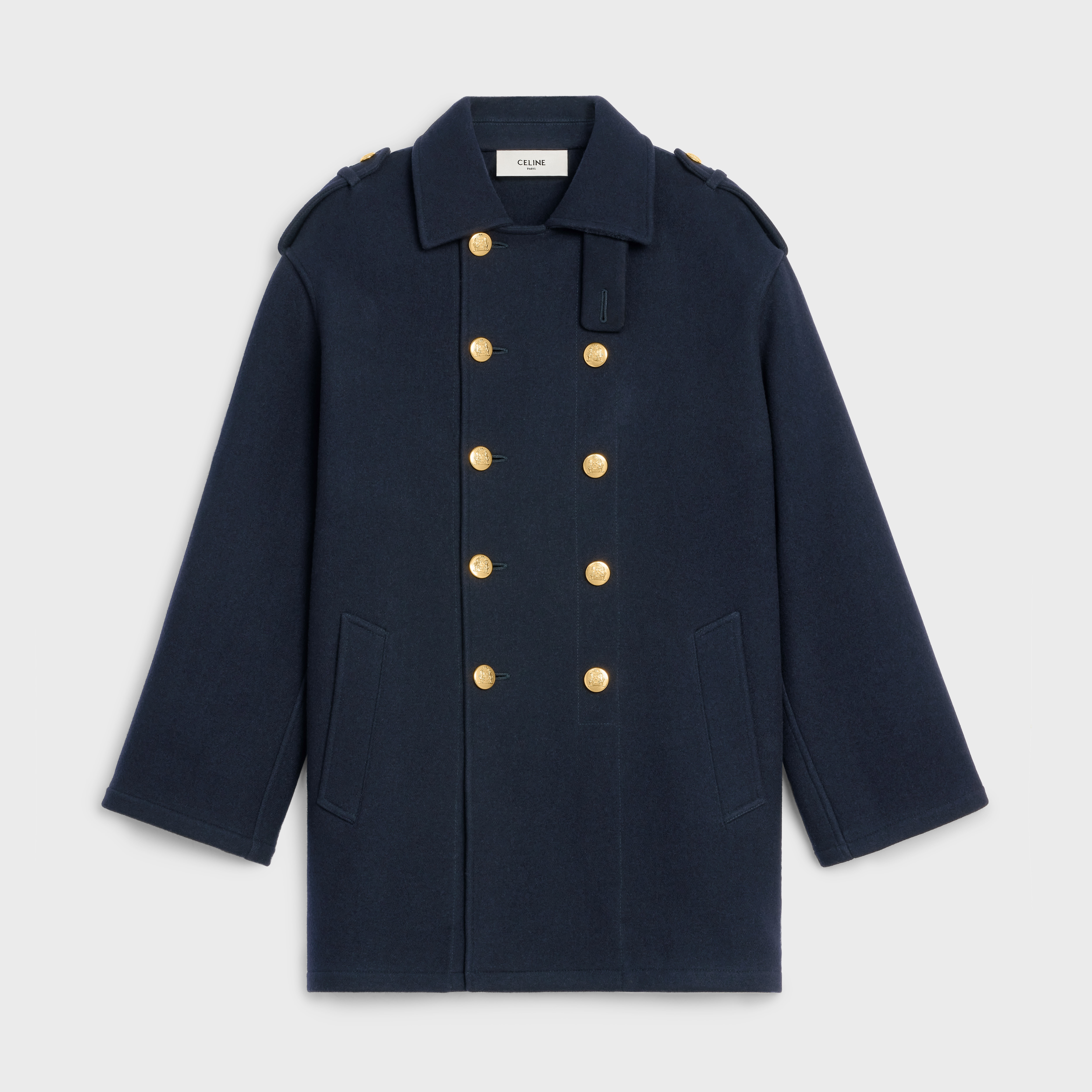 MILITARY PEACOAT IN FELT - 1