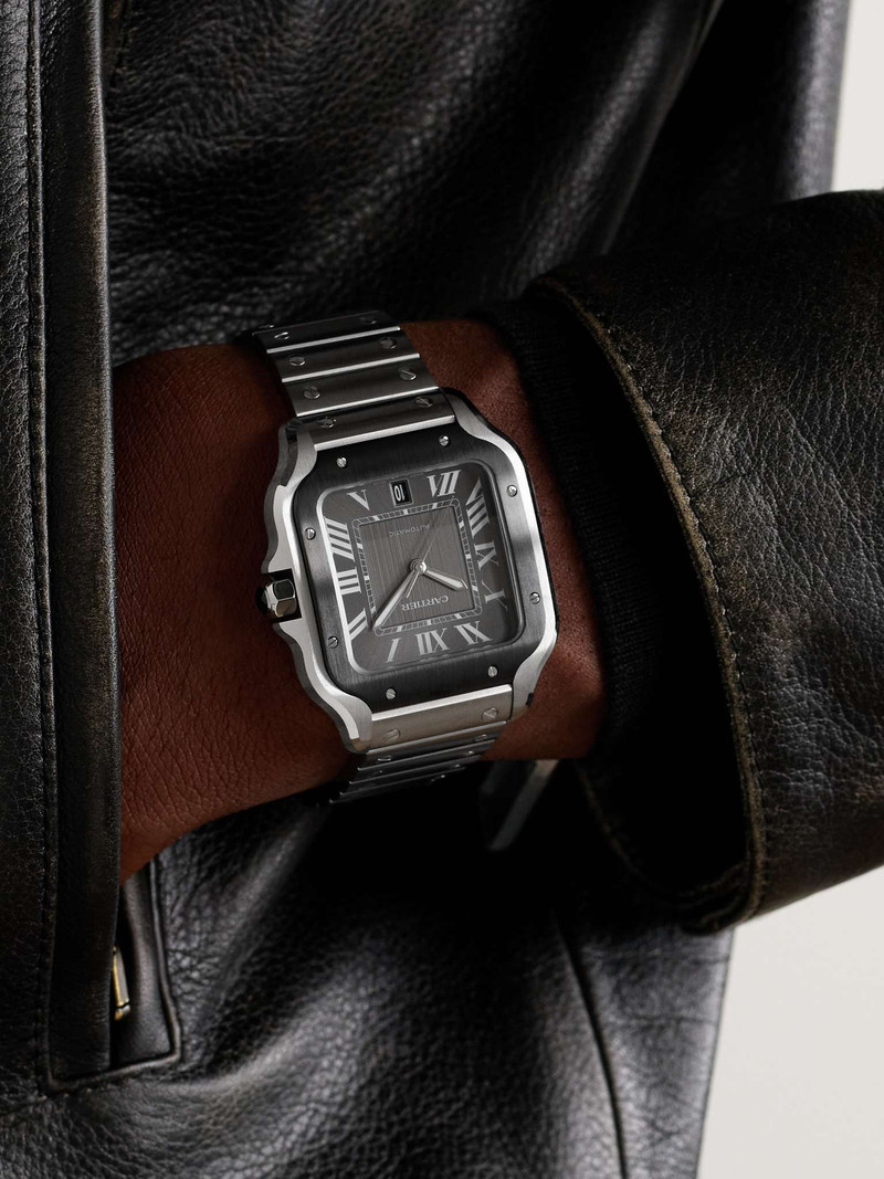 Cartier Santos de Cartier Automatic 39.8mm Interchangeable Steel and Rubber Watch, Ref. No. WSSA0037 outlook