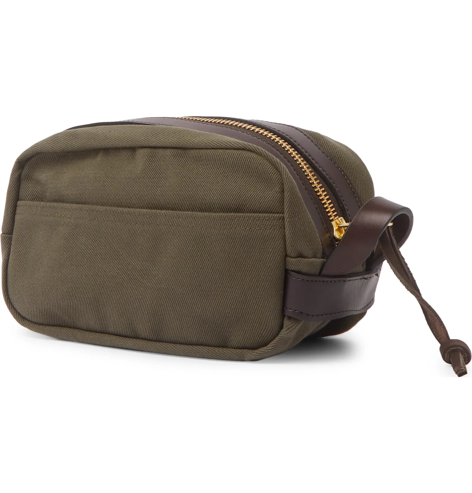 Leather-Trimmed Cotton-Canvas Wash Bag - 15