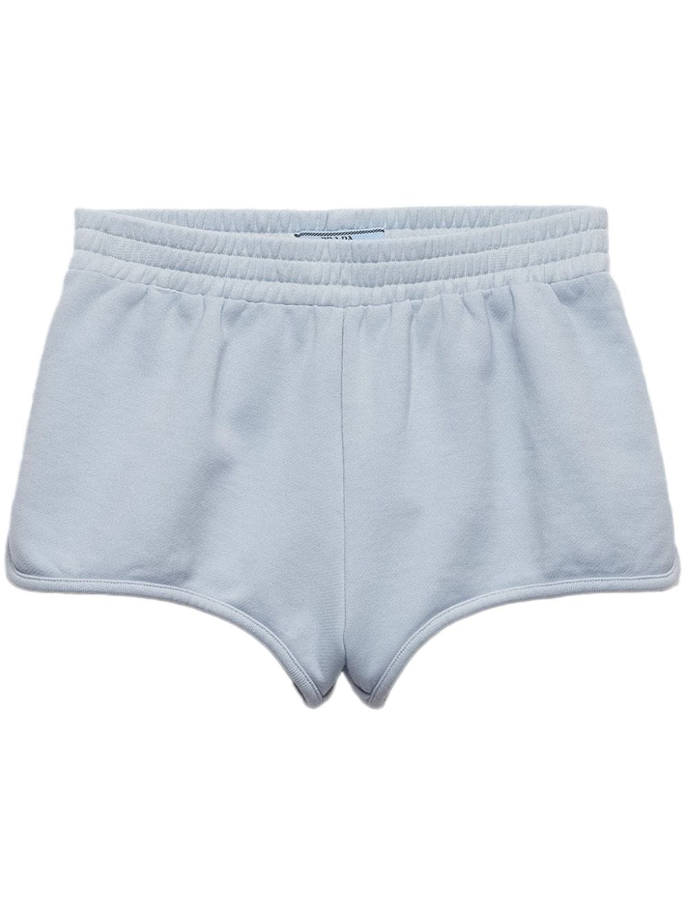 triangle-patch jersey mini shorts - 1