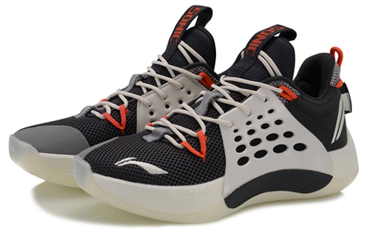 Li-Ning Sonic 7 Low x CBA 'White Gray Black' ABAP033-1 - 3