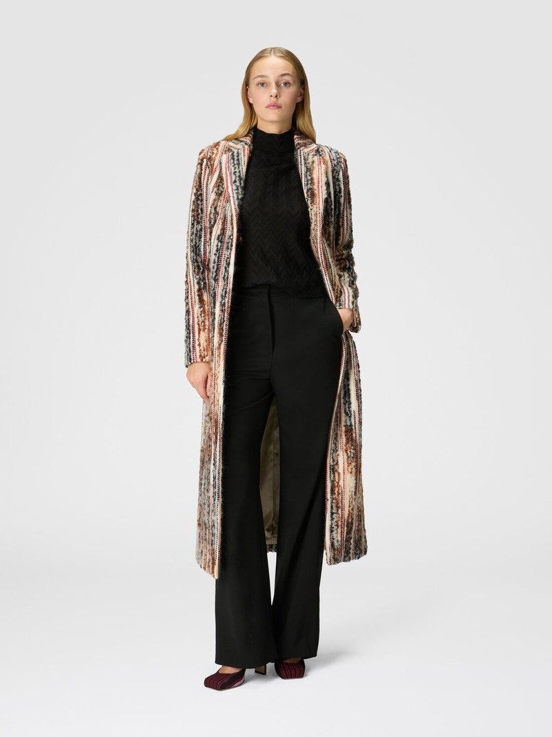 Missoni Striped wool, mohair and alpaca blend coat outlook