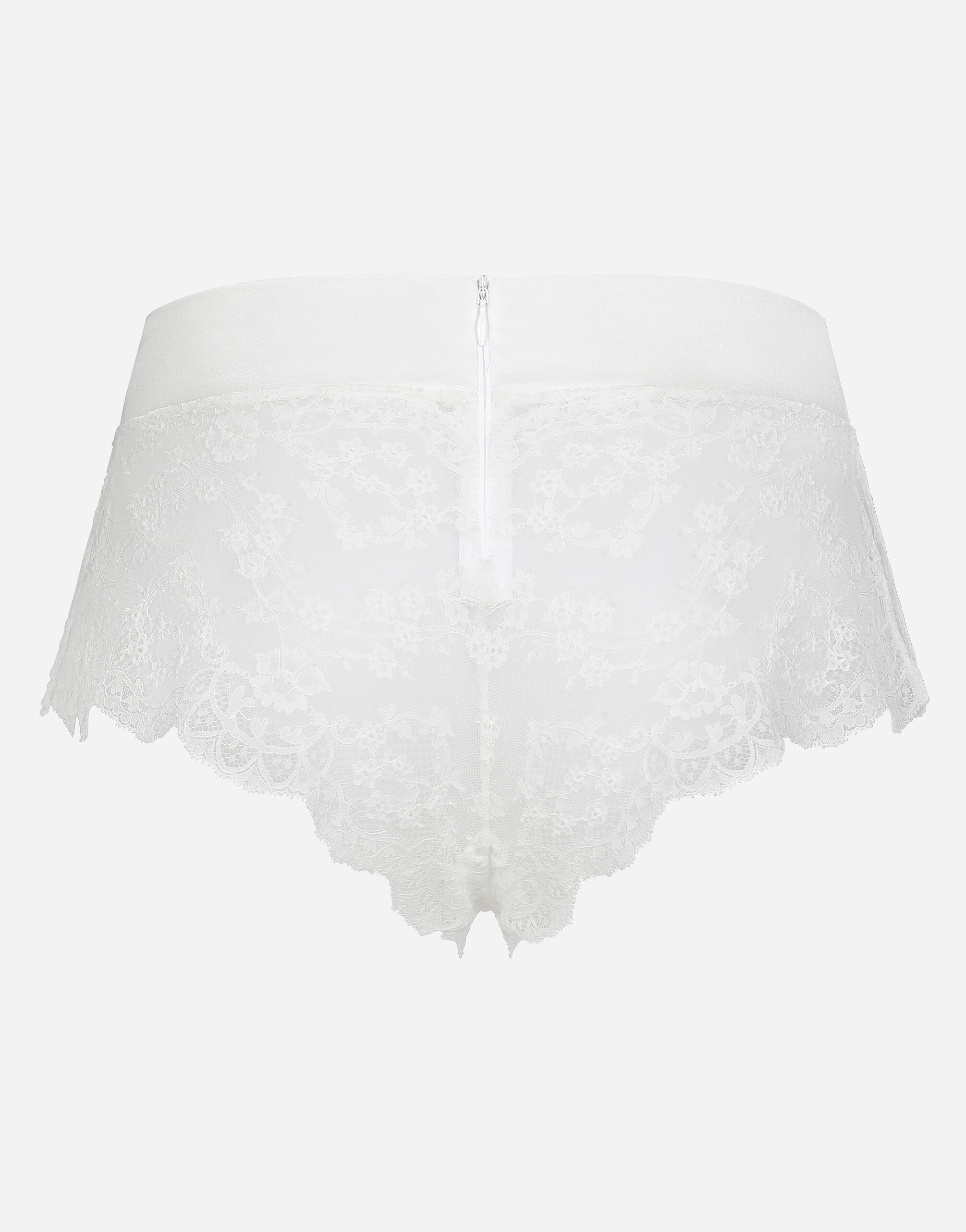 Lace high-waisted panties with satin waistband - 2
