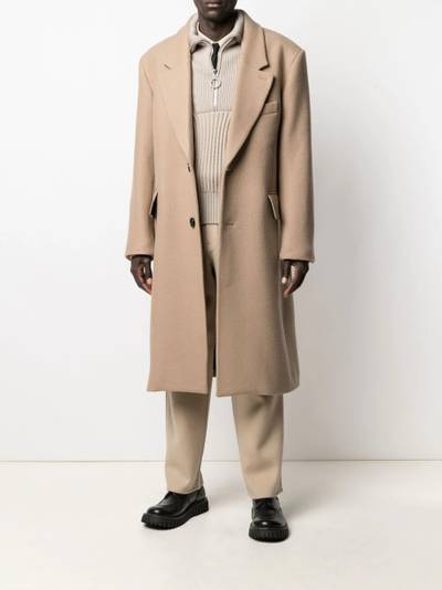 AMI Paris single-breasted wool coat outlook