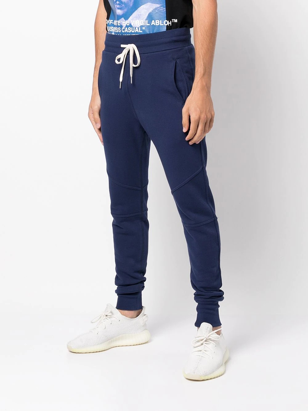 tapered-leg cotton track pants - 3