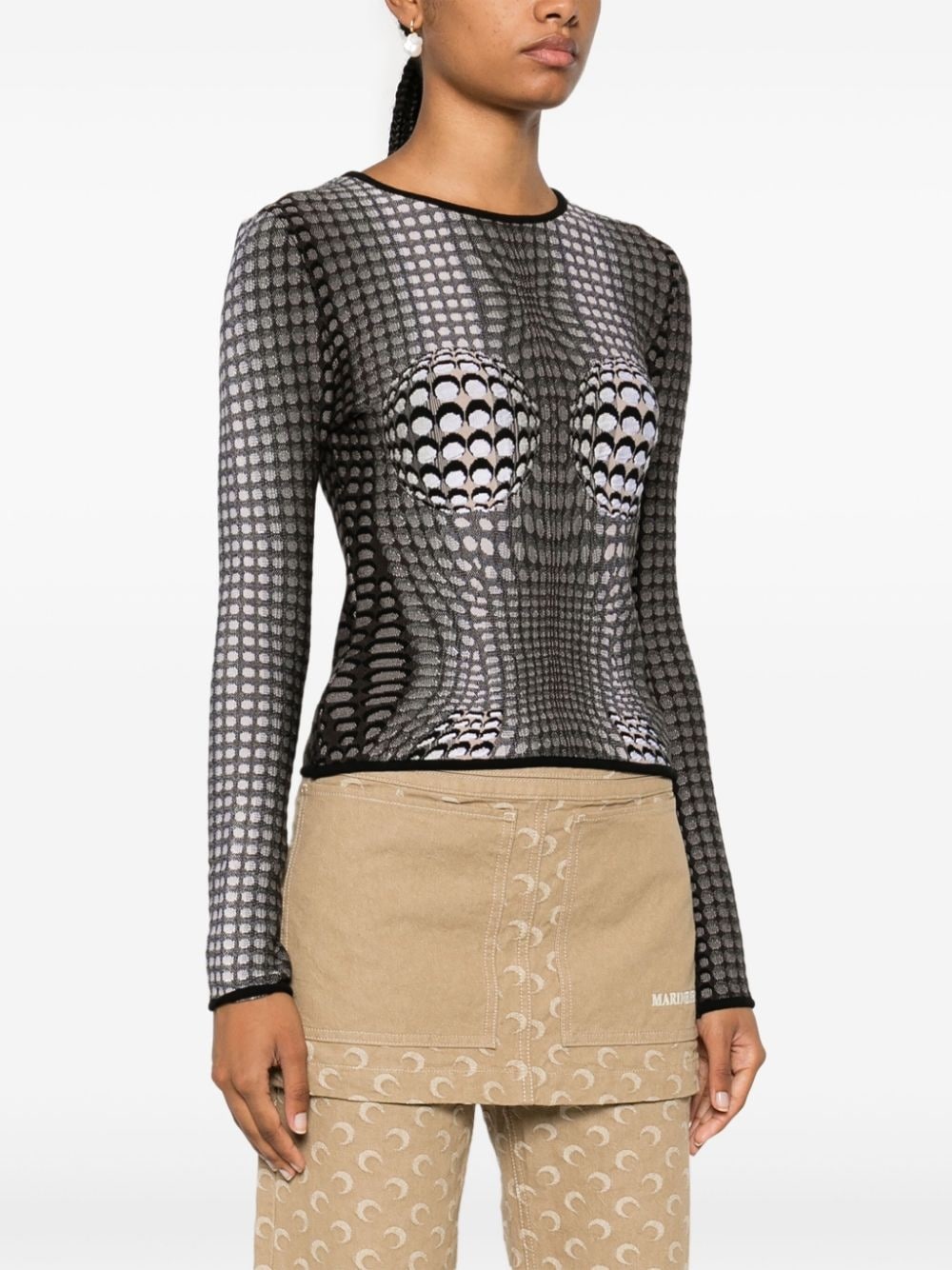 moon jacquard sweater - 3