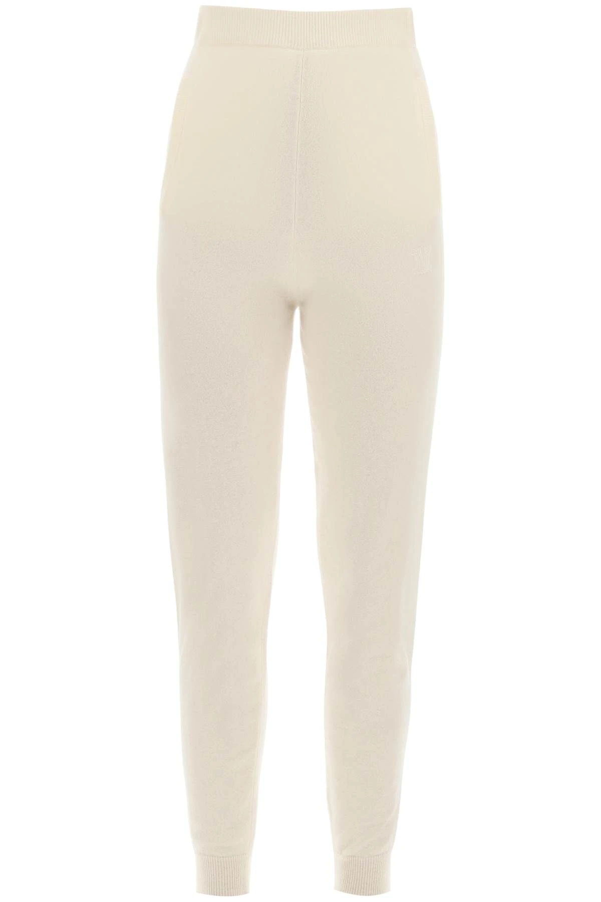 WOOL AND CASHMERE KNIT TROUSERS - 1