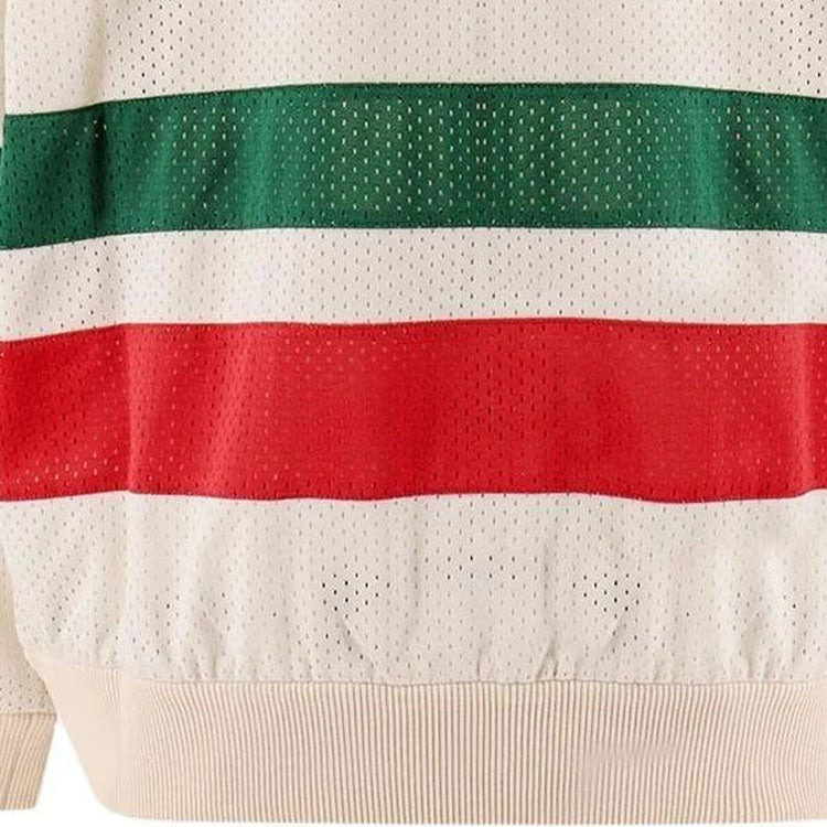 Gucci Mesh Fabric Zip Jacket 'Off White Red' 737369-XJFFK-9212 - 6