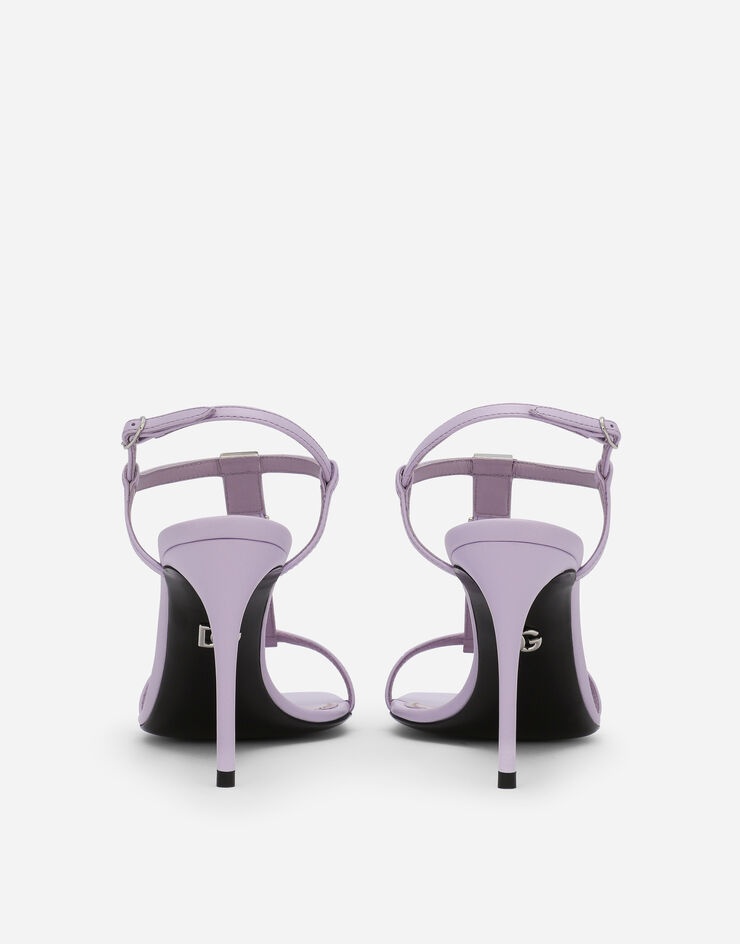 Nappa leather sandals with DG logo - 3