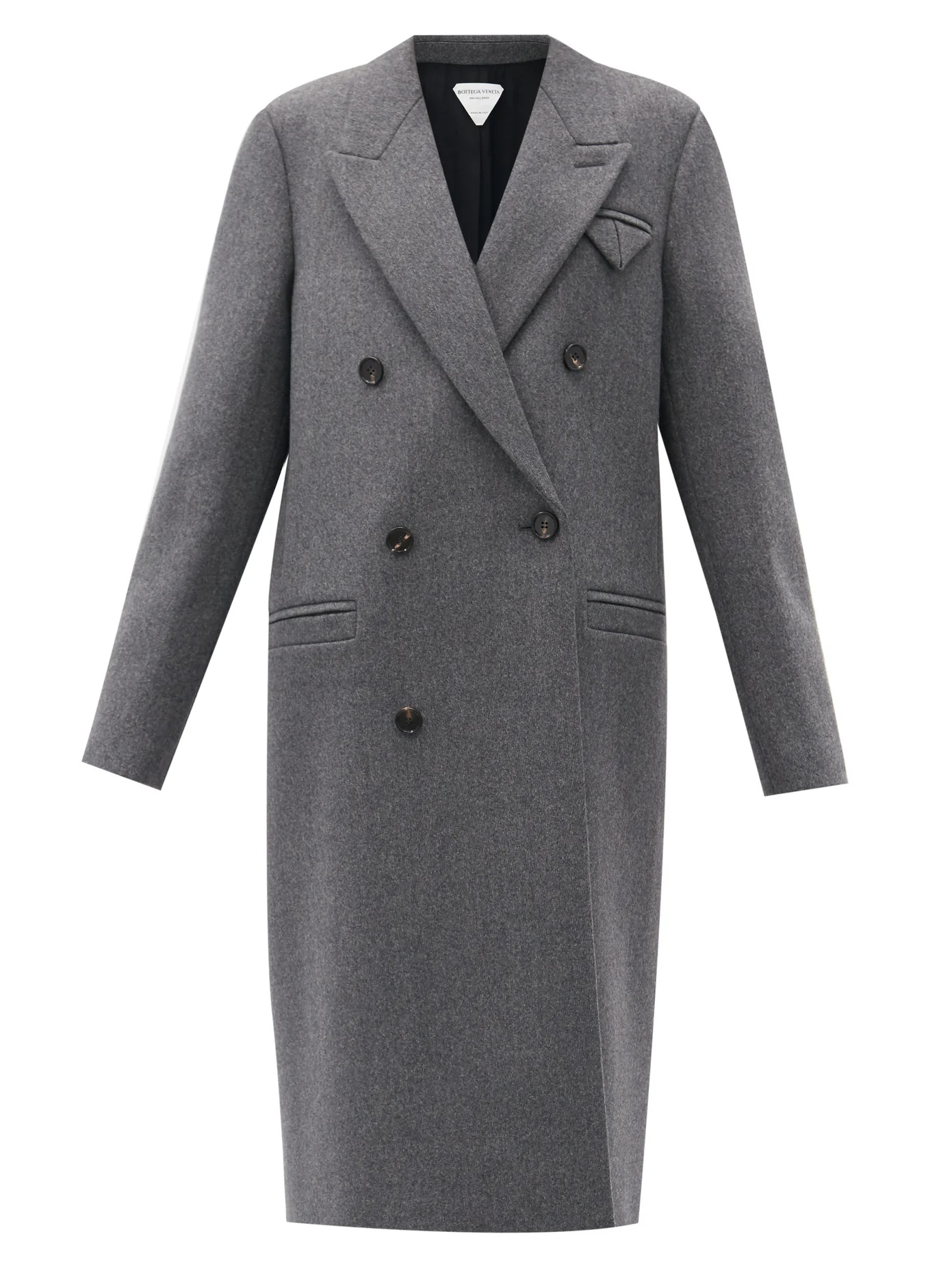 Longline double-breasted wool coat - 1