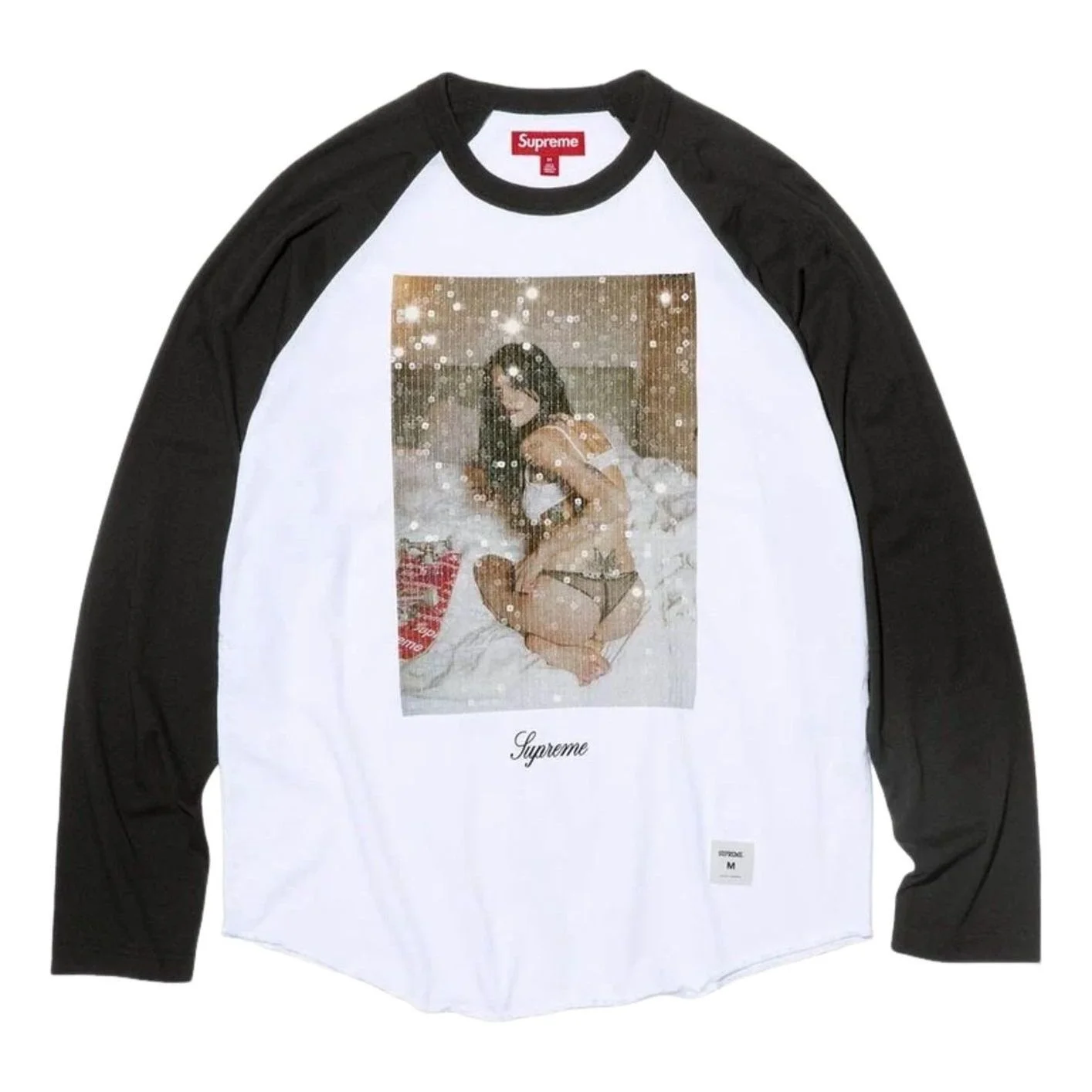 Supreme x Larry Clark FW26 Sequin Raglan L/S T-Shirt 'Black' SUP-FW26-052-BLK - 1