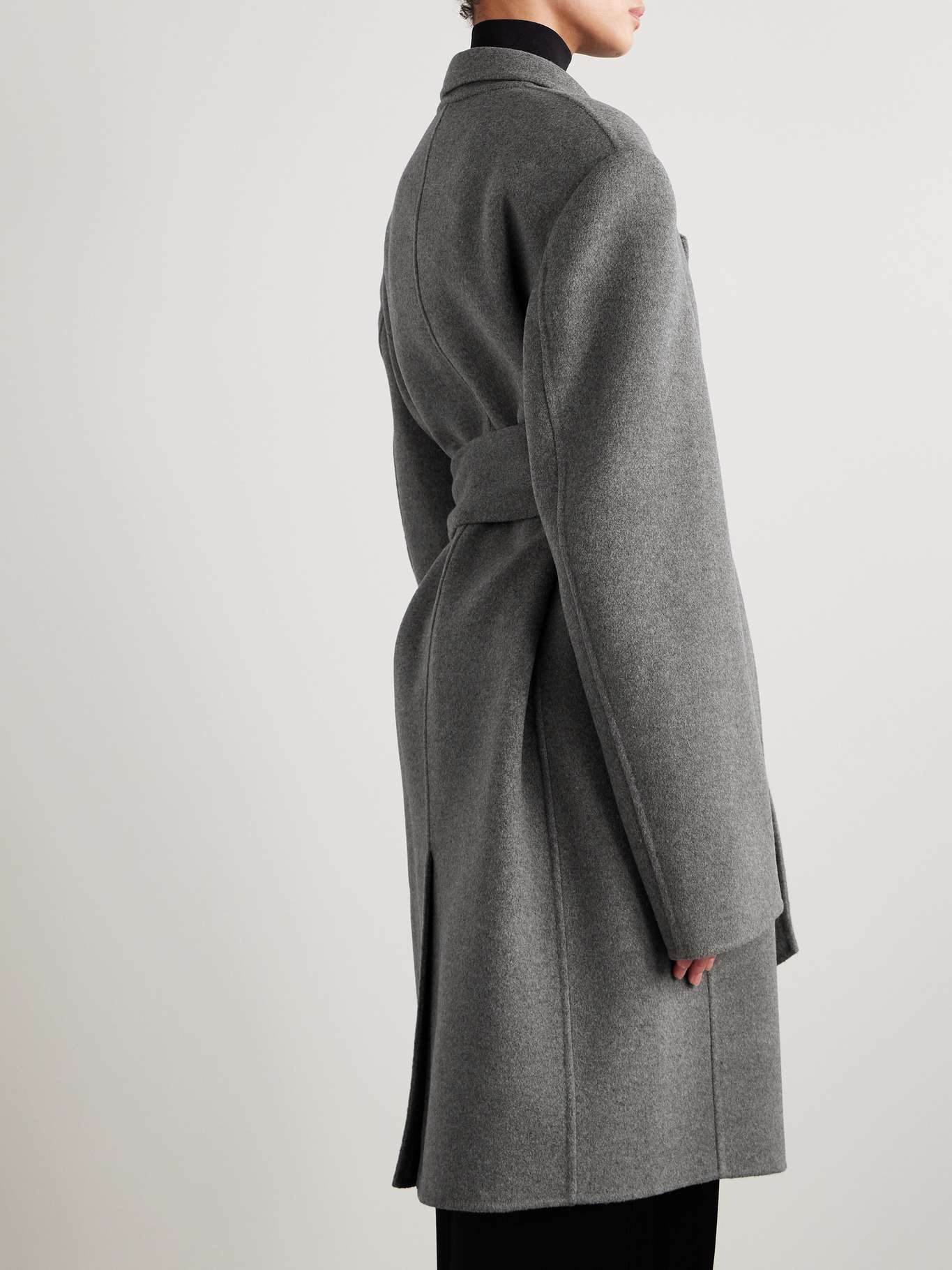 Annly belted wool-felt coat - 3
