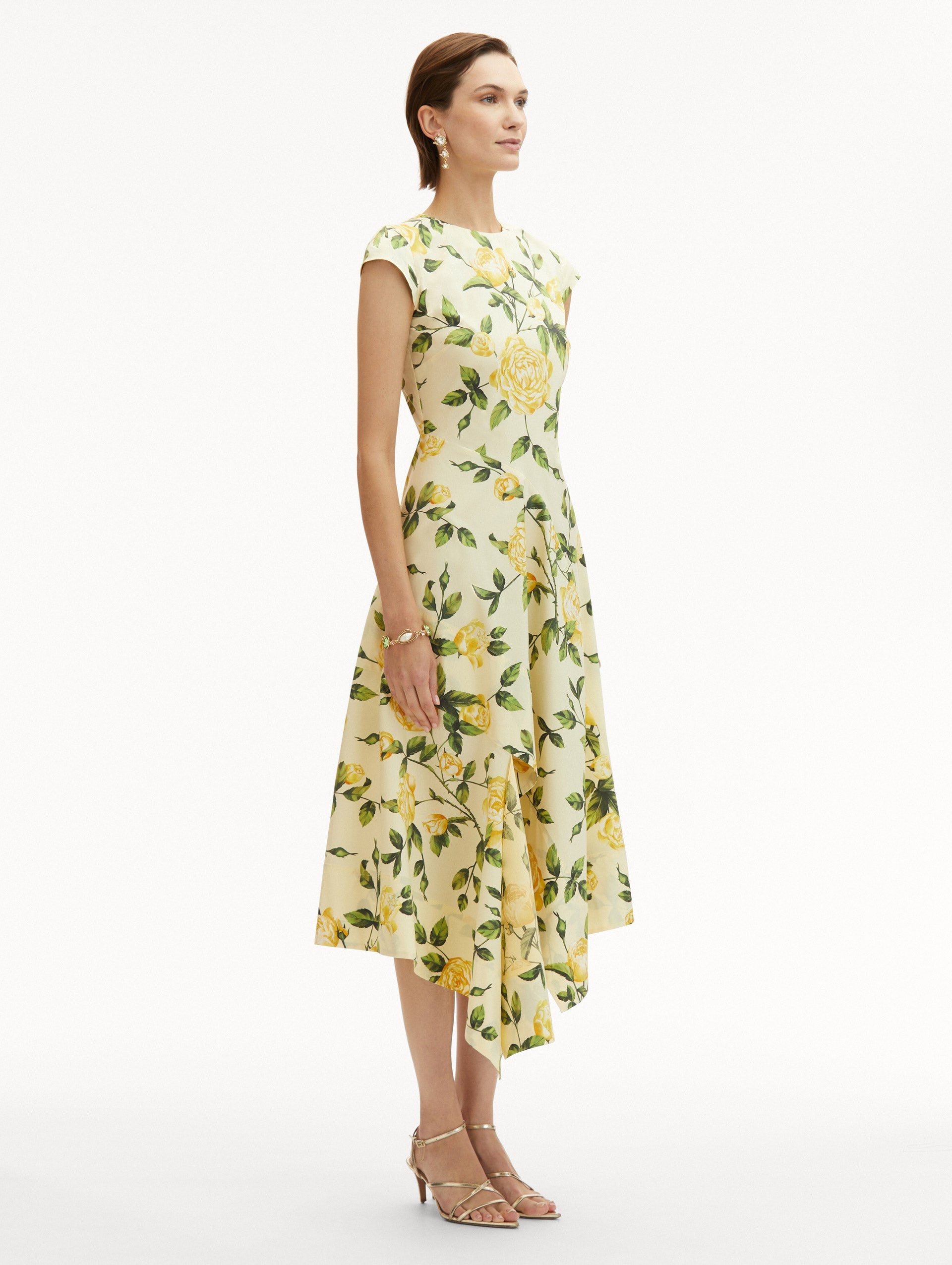 ENGLISH ROSE ASYMMETRICAL DRESS - 4
