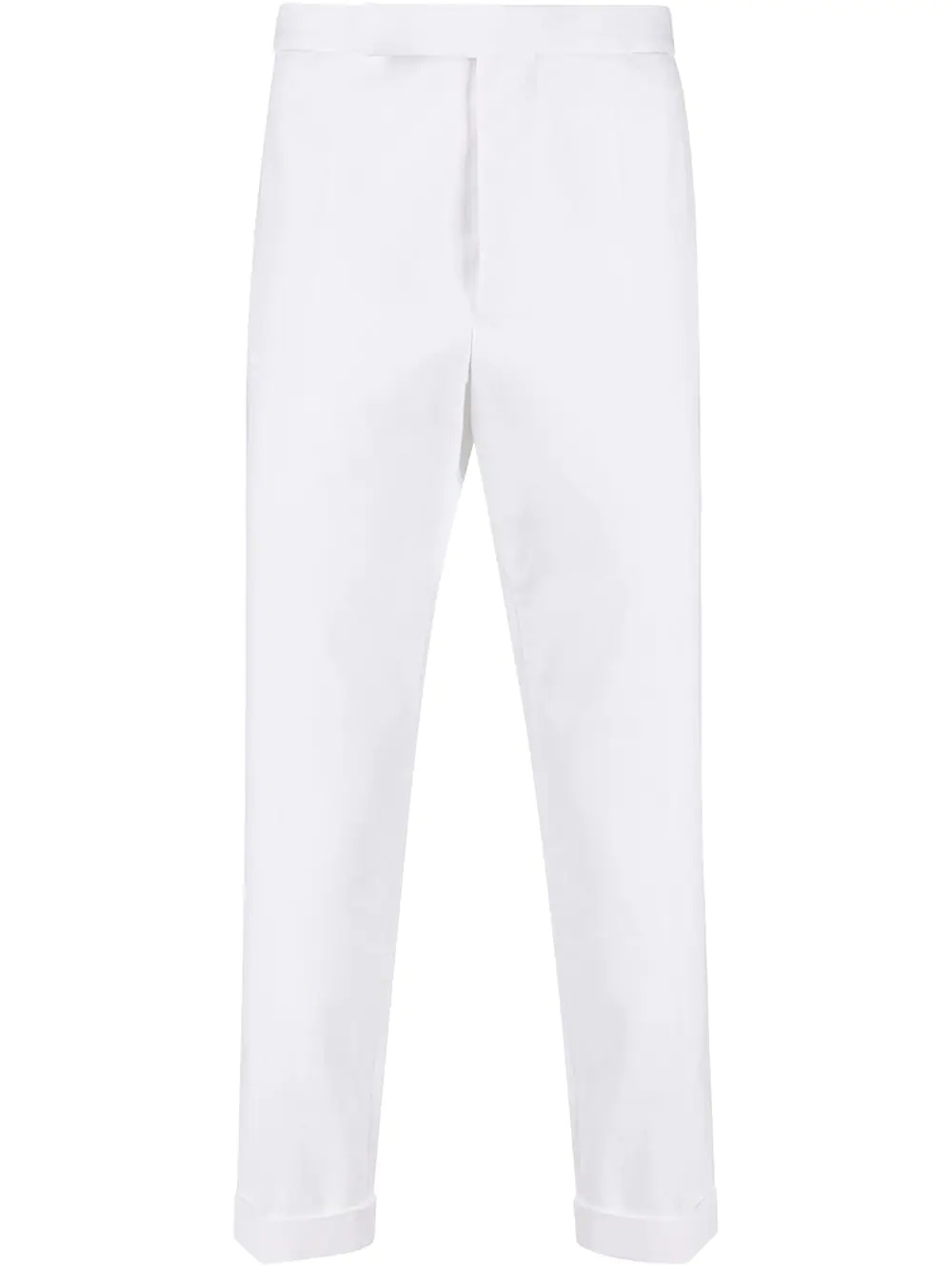 straight leg white trousers - 1