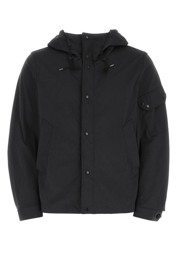 Ten C Black polyester blend jacket | REVERSIBLE
