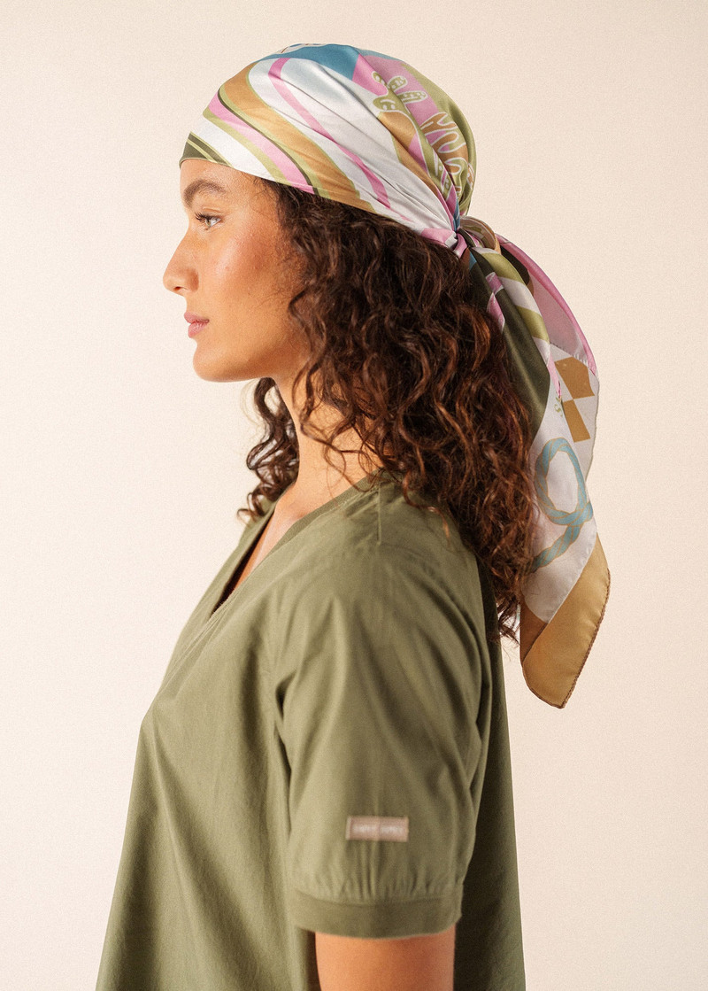 Seabed print square scarf 1