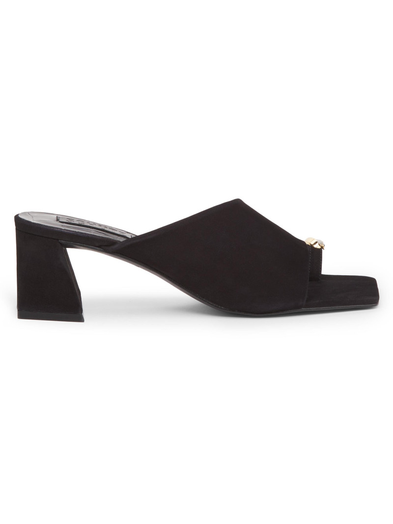 Women's Jodie Embellished Suede Block-Heel Mules - Black 1