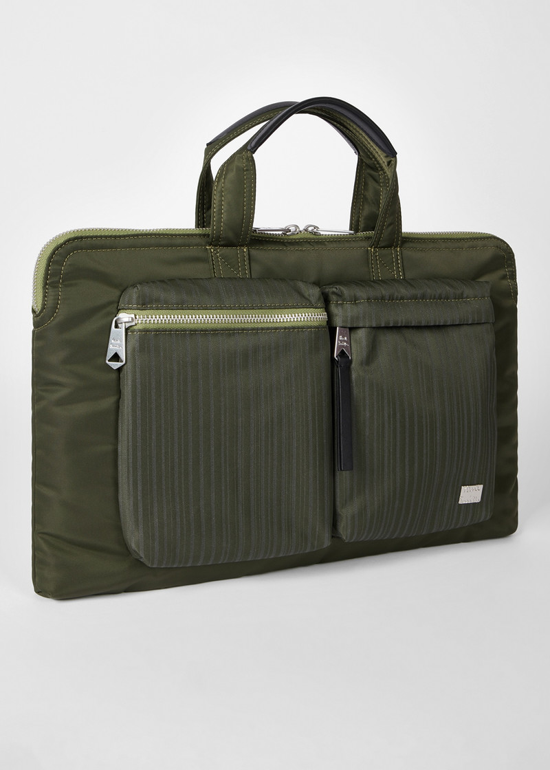 Green 'Laser Stripe' Recycled-Nylon Folio 4