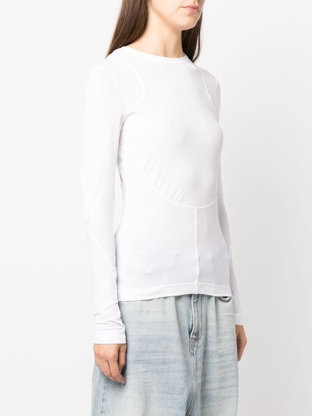 cut-out crew-neck T-shirt - 3