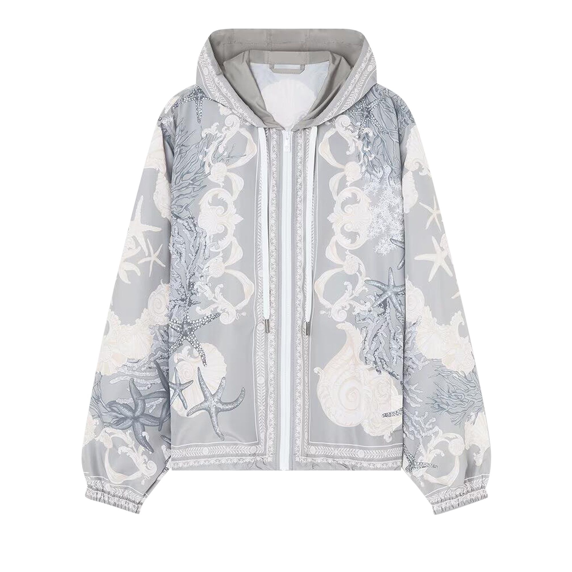 Versace La Vacanza Print Blouson 'Concrete/Dusty Blue/Bone' - 1