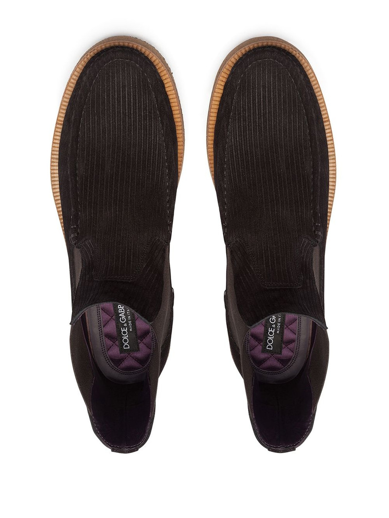 corduroy suede Chelsea boots 4