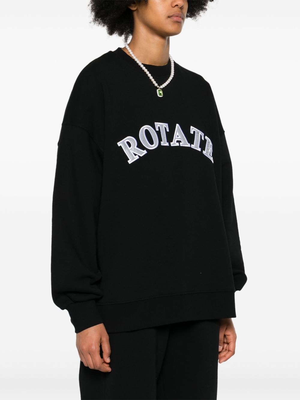 logo-patch organic-cotton sweatshirt - 3