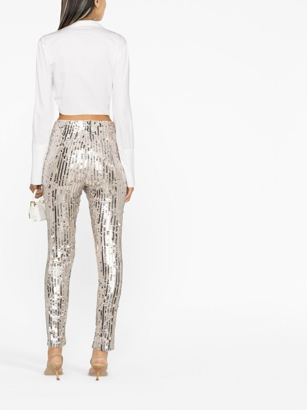 sequin high-waisted leggings - 4