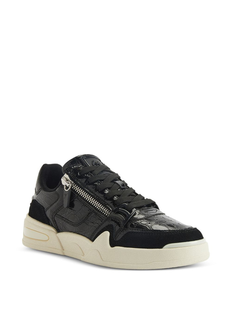 Giuseppe Zanotti crocodile print zip trainers outlook